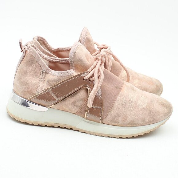 Top Moda Pink Leopard Print Sneakers - Picture 2 of 11